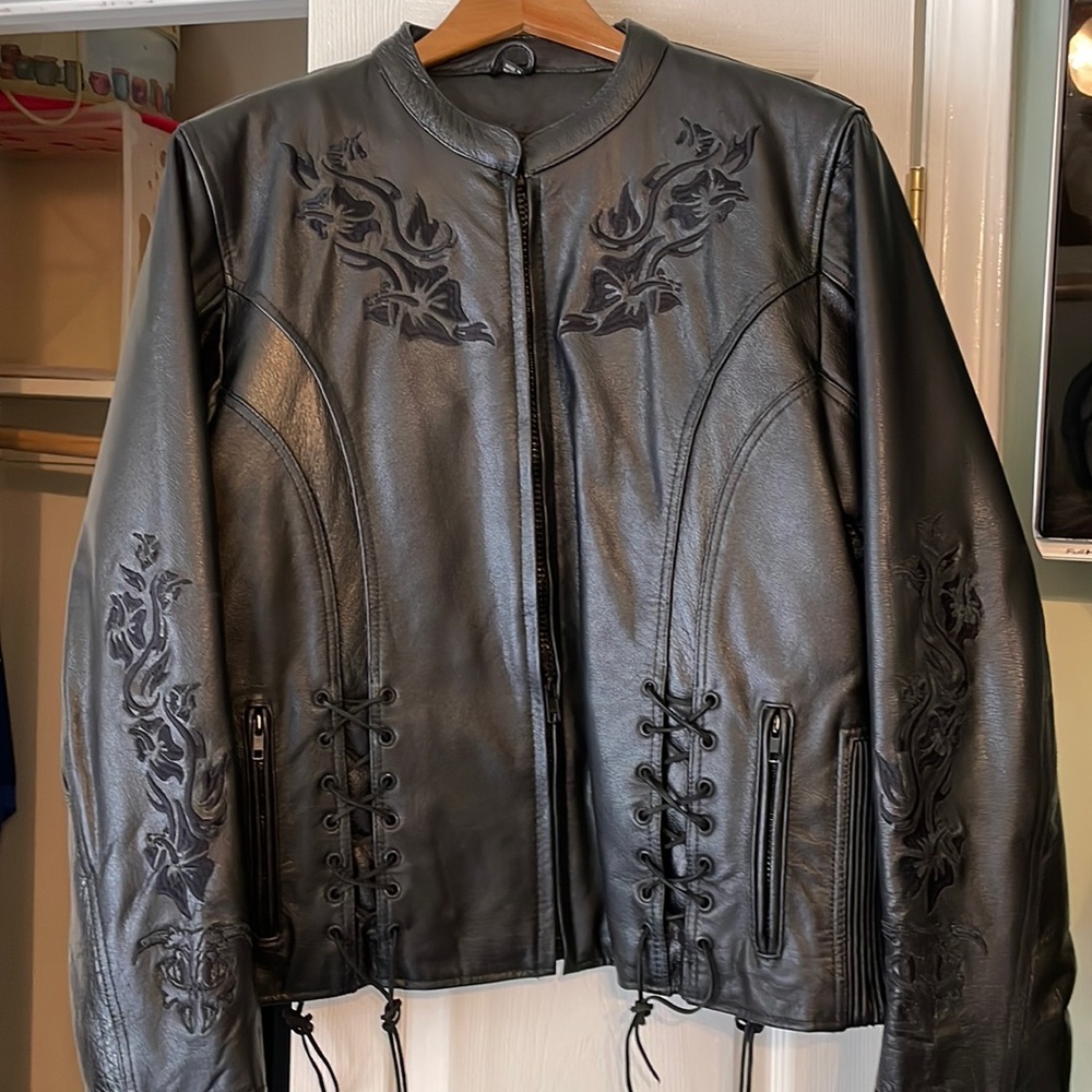 Xelement leather jacket size large